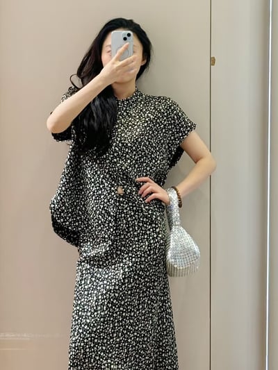 MAX&Co.提花蝴蝶袖襯衫3