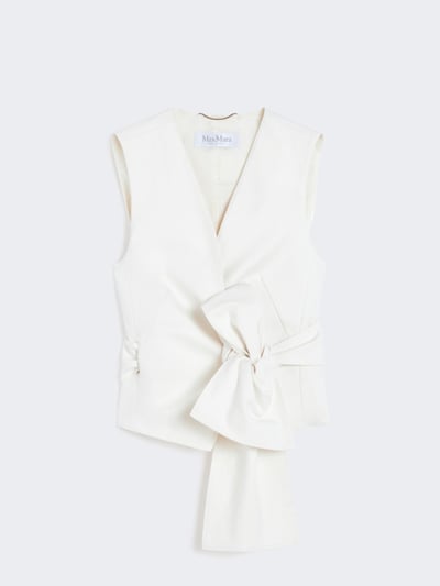 MaxMara交叉V領蝴蝶結修身背心1