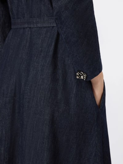 S MaxMara牛仔七分袖繫腰長洋裝5