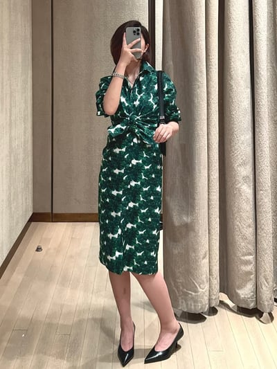 MaxMara印花繫腰襯衫裙2
