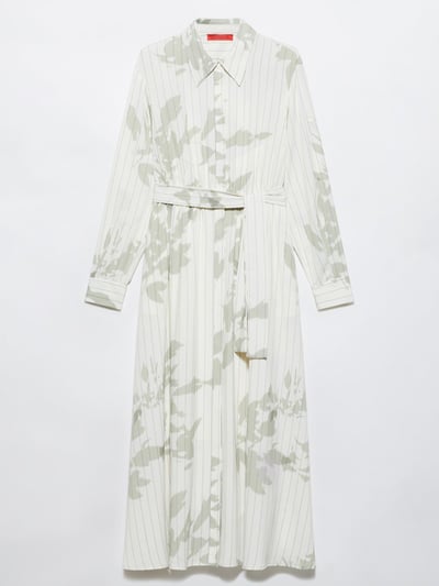 MAX&Co.細條紋繫帶襯衫裙1