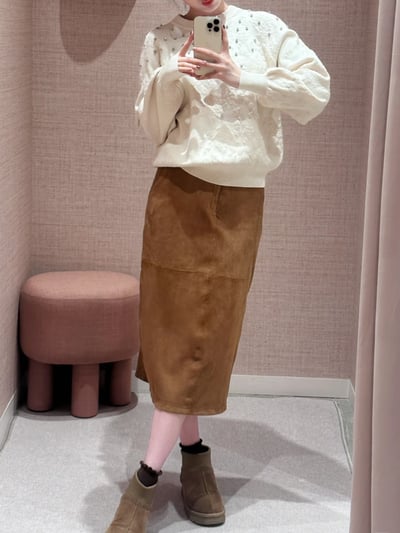 MARELLA麂皮鉛筆裙3