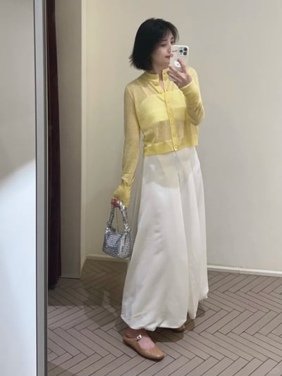 MAX&Co.羊毛羊駝毛混紡短版開襟衫4