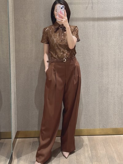 MaxMara Studio幾何花卉蕾絲Polo衫4