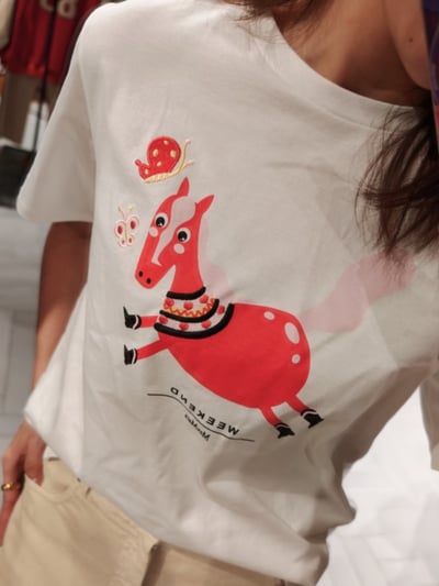 WEEKEND純棉印花刺繡短T5