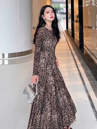 MARELLA豹紋印花修身洋裝4