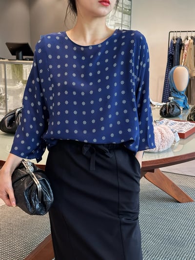 WEEKEND真絲七分寬袖上衣2