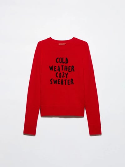 MAX&Co.羊毛羊絨混紡提花毛衣1