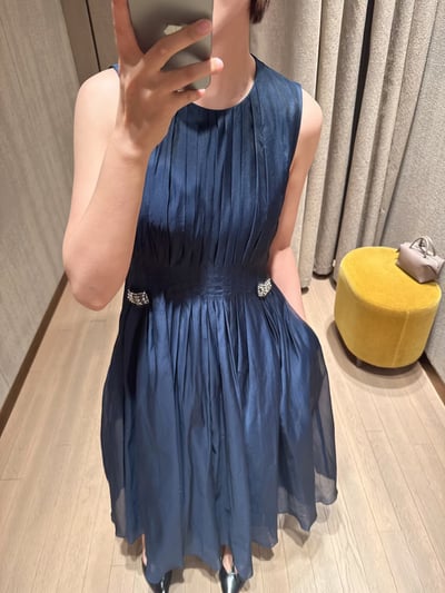 S MaxMara真絲混紡無袖洋裝5