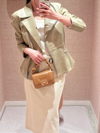 MARELLA納帕皮機車夾克3