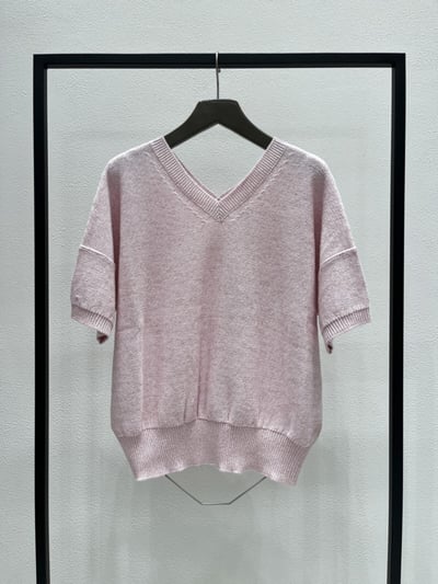 MARELLA金銀絲V領五分袖毛衣6