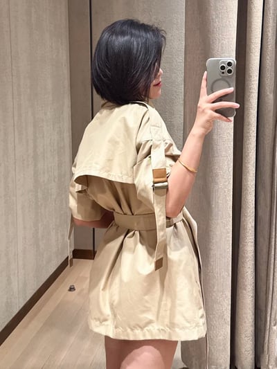 MaxMara雙排扣短風衣6