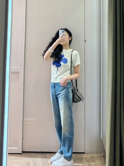 MAX&Co.刺繡針織短T4