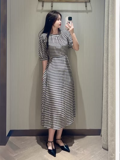 S MaxMara真絲泡泡和服袖洋裝3