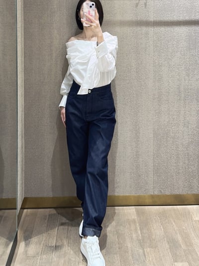 MaxMara不對稱領披肩襯衫4