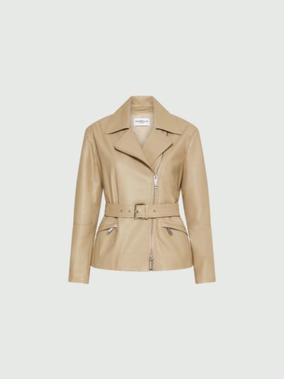 MARELLA納帕皮機車夾克1