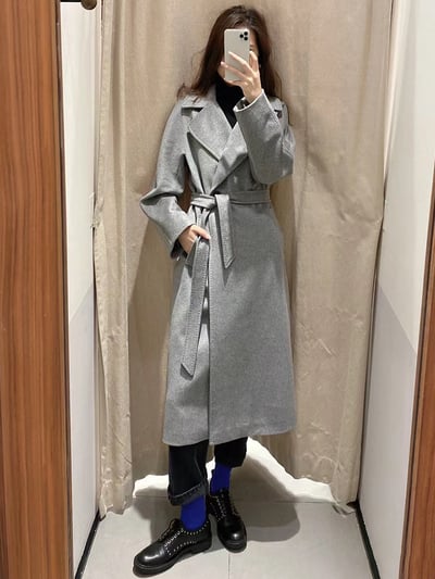 WEEKEND經典款羊毛雙排扣大衣9