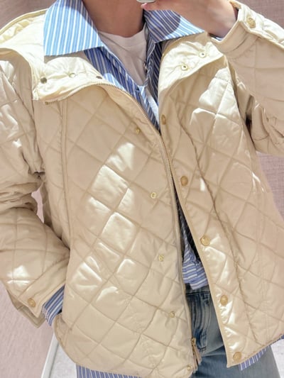 MARELLA防水絎縫連帽外套3