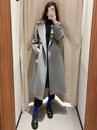 WEEKEND經典款羊毛雙排扣大衣2