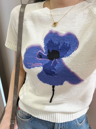 MAX&Co.刺繡針織短T5