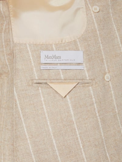 MaxMara羊駝毛羊毛混紡法蘭絨修身西裝外套7