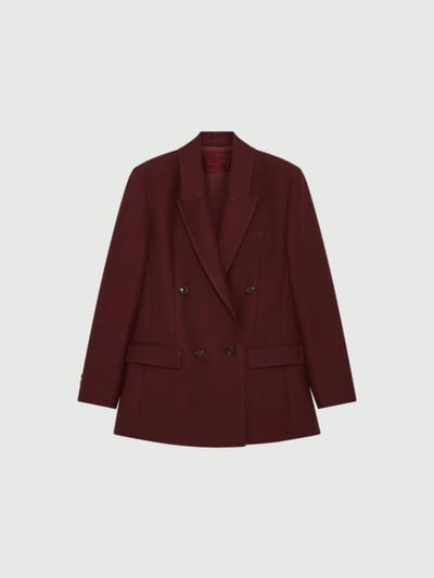 MARELLA羊毛混紡雙排扣西裝外套1