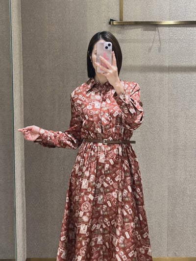 MaxMara 真絲印花襯衫裙4