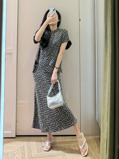 MAX&Co.提花蝴蝶袖襯衫4