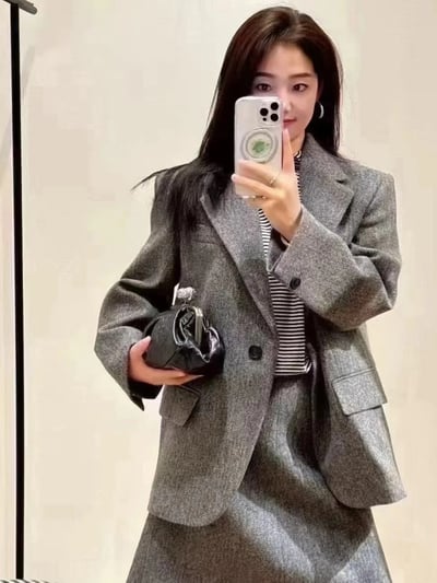 WEEKEND羊毛大輪廓西裝外套2