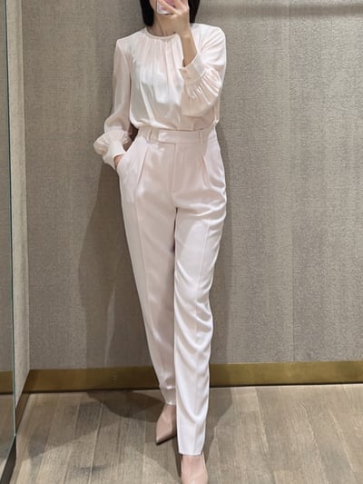 MaxMara Studio真絲褶襉領口襯衫4