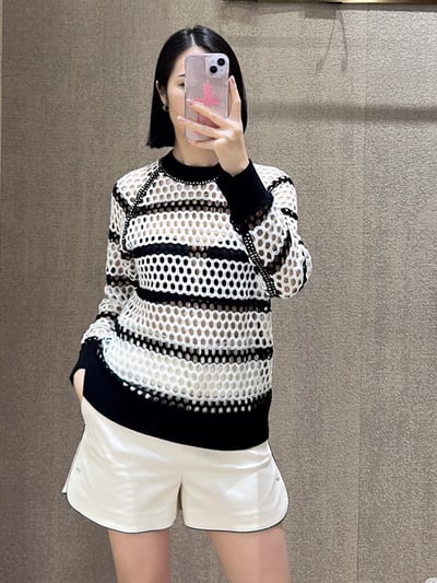 MaxMara寬鬆網眼針織毛衣6