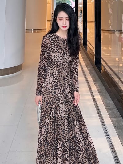 MARELLA豹紋印花修身洋裝5