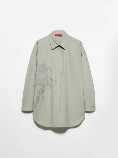 MAX&Co.刺繡貼片寬版襯衫3