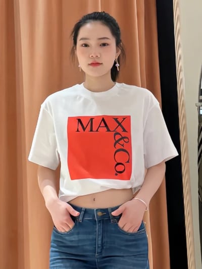 MAX&Co.經典款純棉Logo印花短T2