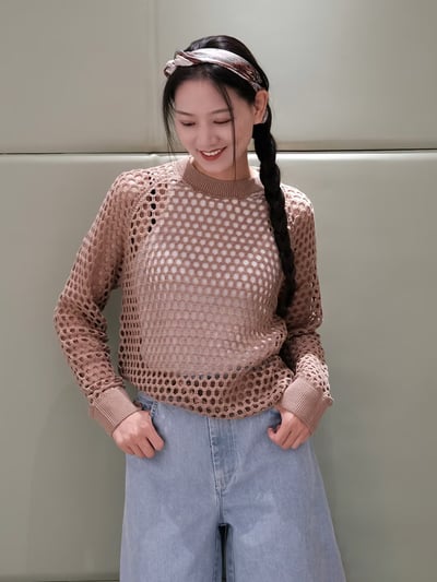 MaxMara寬鬆網眼針織毛衣4