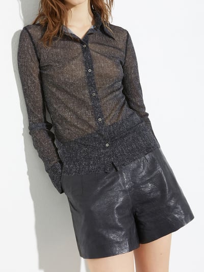 MAX&Co.單排扣針織薄紗襯衫2