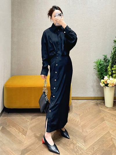 SPORTMAX不對襯鈕扣襯衫裙2