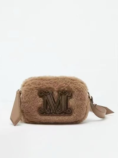 現貨MaxMara羊駝毛泰迪熊相機包1