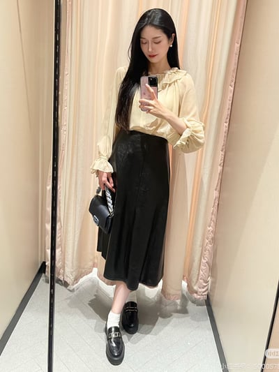 MARELLA真絲荷葉邊領襯衫4