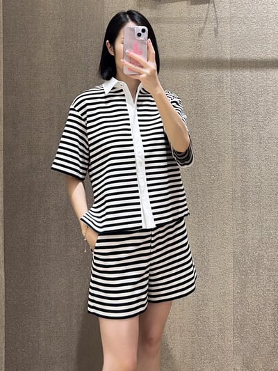 MaxMara條紋落肩襯衫2