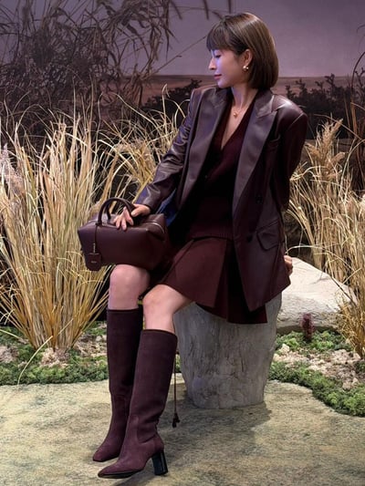 MaxMara柔軟小牛皮絨面革長靴3