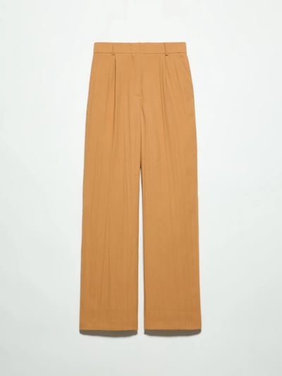 MAX&Co.緞面褶皺長褲1