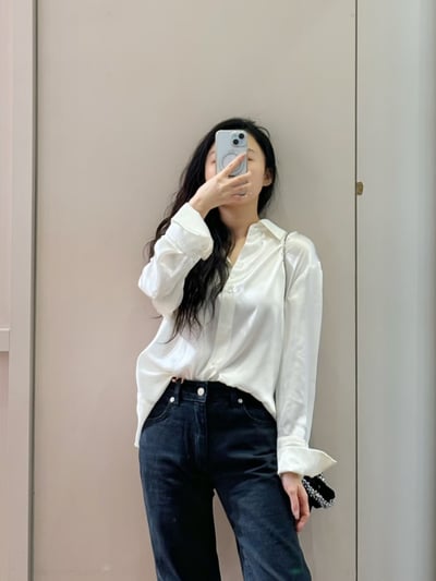 MAX&Co.絲綢緞面襯衫2