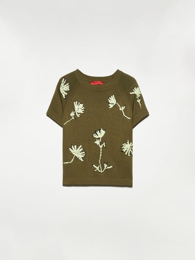 MAX&Co.花卉刺繡針織T3