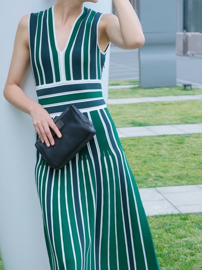 MaxMara彈性V領高腰洋裝5