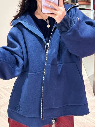 MAX&Co.羊毛羊絨混紡寬鬆連帽外套6