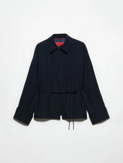 MAX&Co.緞面褶皺繫帶薄外套3