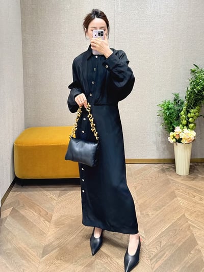 SPORTMAX不對襯鈕扣襯衫裙3