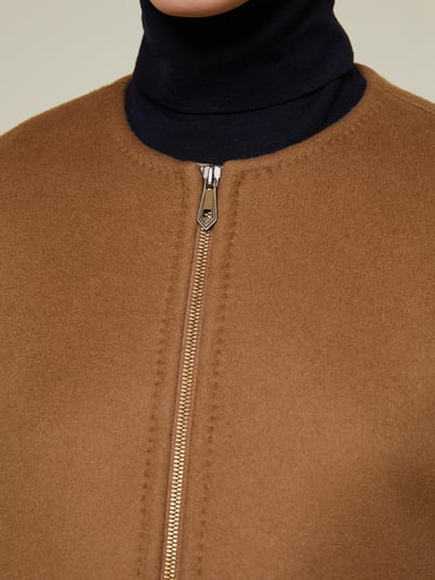 MaxMara雙層羊絨霧面斗篷大衣9