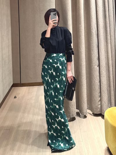 MaxMara真絲印花長裙2